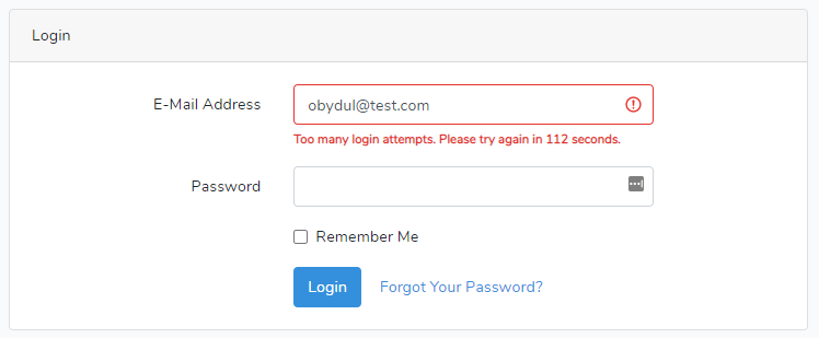 Limit login